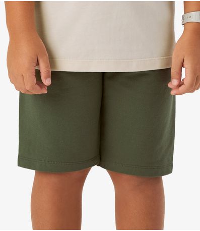Conjunto Machão com Bermuda Moletom Rovi Kids Bege