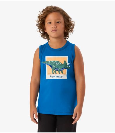 Machão Infantil em Meia Malha Rovi Kids Azul