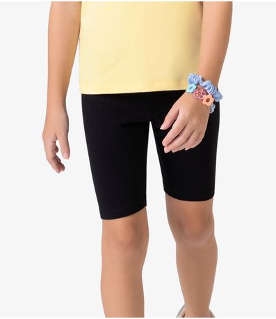 Bermuda Ciclista Infantil Feminina Rovi Kids Preto