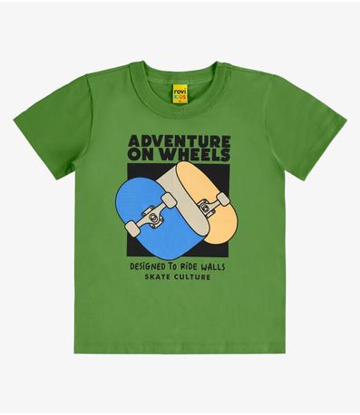 Camiseta Infantil em Meia Malha Rovi Kids Verde