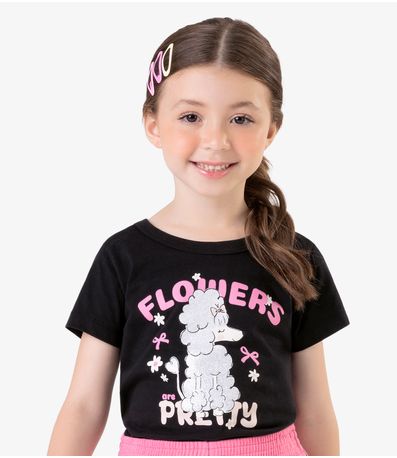 Conjunto Blusa com Shorts Malhão Fruit RoviKids Preto