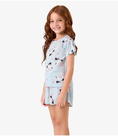 Pijama Meia Malha Rovi Kids Azul