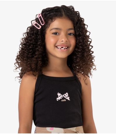 Conjunto Regata com Shorts Saia Rovi Kids Preto