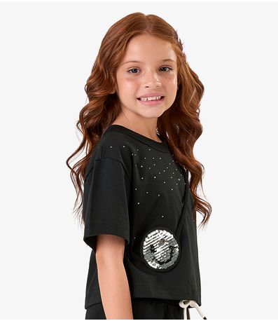 Blusa Infantil em Meia Malha Rovi Kids Preto