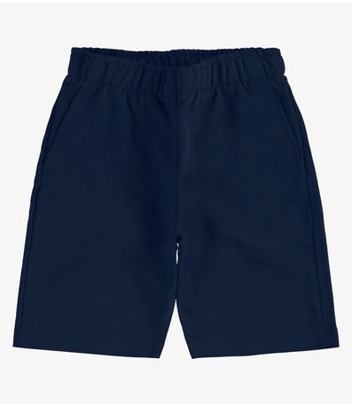 Bermuda Moletom Sarjado Infantil Rovi Kids Azul