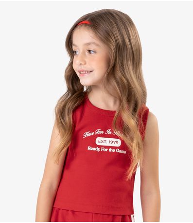 Conjunto Regata com Shorts Ribana 2x1 Rovi Kids Vermelho