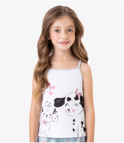 Pijama Meia Malha Rovi Kids Branco
