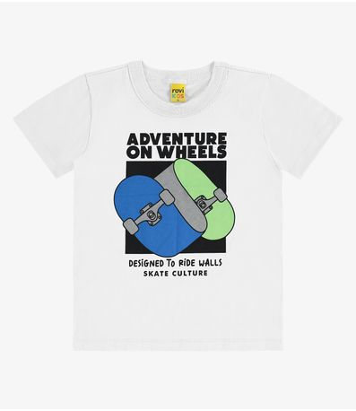 Camiseta Infantil em Meia Malha Rovi Kids Branco