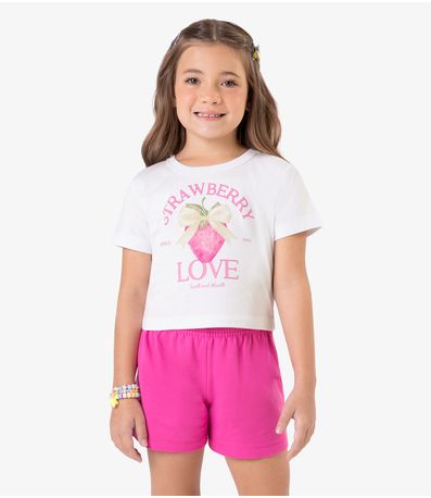 Conjunto Infantil Blusa com Shorts Rovi Kids Branco