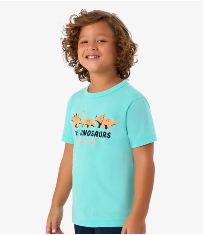 Conjunto Infantil Camiseta com Bermuda Rovi Kids Azul