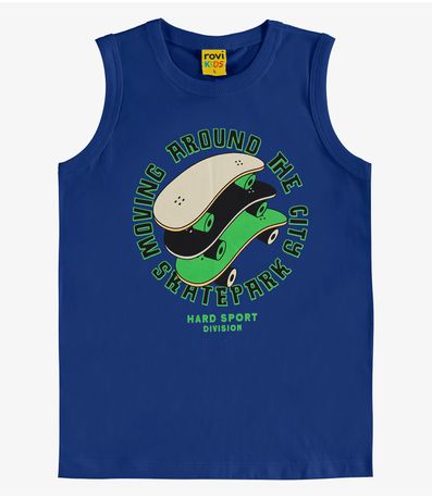 Machão Infantil em Meia Malha Rovi Kids Azul