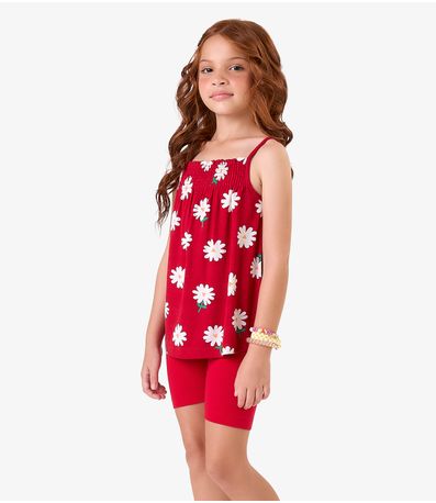 Conjunto Regata com Ciclista Rovi Kids Vermelho