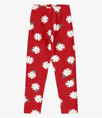 Legging Feminina Cotton Rovi Kids Vermelho
