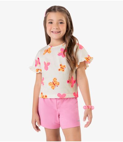 Blusa Feminina Meia Malha Rovi Kids Bege