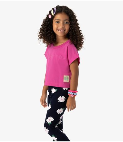Legging Infantil Feminina Cotton Rovi Kids Azul