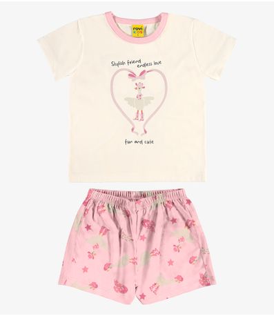 Pijama Meia Malha Rovi Kids Bege