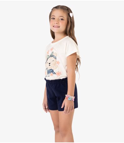Conjunto Blusa com Shorts Rovi Kids Bege