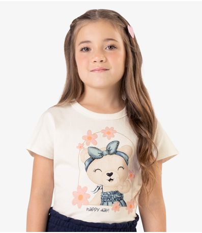 Conjunto Blusa com Shorts Rovi Kids Bege