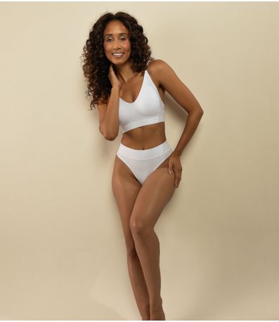 Top Alça Fina Com Bojo Removível Basic Pro Branco