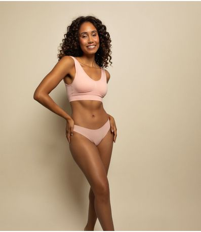 Calcinha Tanga Corte A Laser Basic Pro Rosa