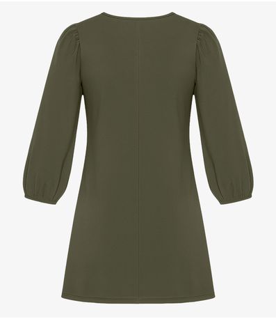 Vestido Manga Longa Plus Infinita Cor Verde