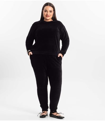 Conjunto Plus Size em Plush Secret Glam Preto