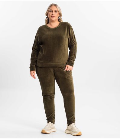 Conjunto Plus Size em Plush Secret Glam Verde