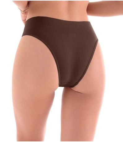 Calcinha Tanga Cós Largo sem Costura Zee Rucci Marrom