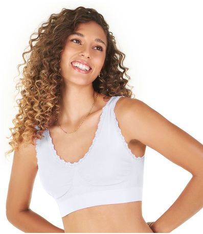 Top Com Renda e Bojo Removível Zee Rucci Branco
