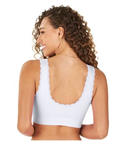 Top Com Renda e Bojo Removível Zee Rucci Branco