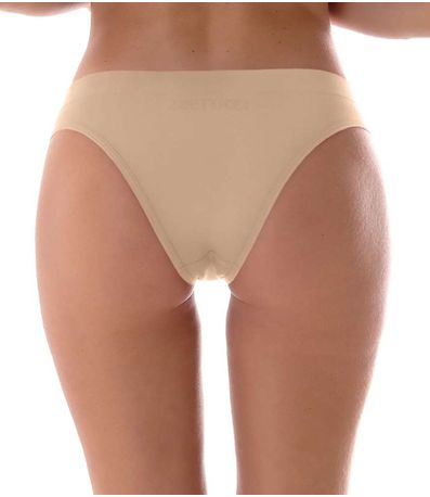 Calcinha Tanga Sem Costura Zee Rucci Bege