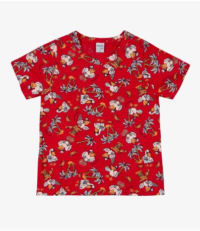Camiseta Infantil Masculina Animais Infinita Cor Vermelho