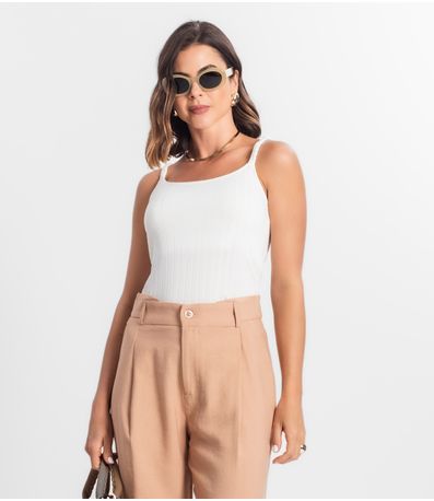 Blusa Feminina De Alça Seletc Bege