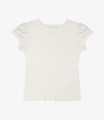 Blusa Infantil Feminina em Cotton Leve Trick Nick Bege