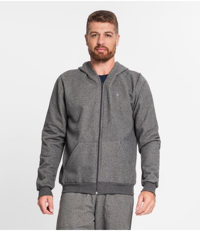 Jaqueta Masculina Moletom Premium Diametro Cinza