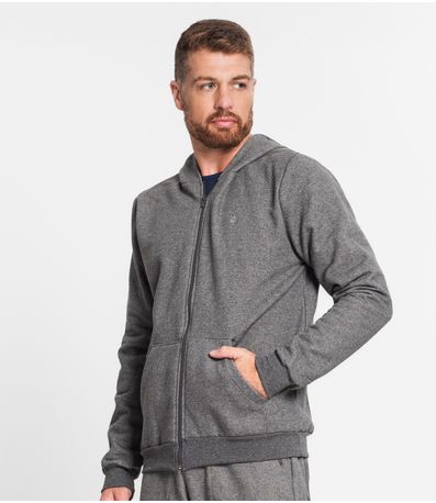Jaqueta Masculina Moletom Premium Diametro Cinza