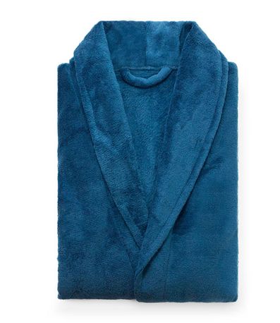 Roupão Masculino Microfibra Manga Longa Camesa Azul