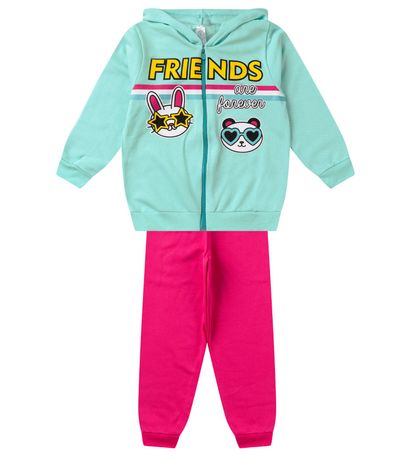 Conjunto De Moletom Infantil Com Capuz Kappes Verde