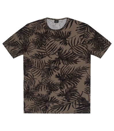 Camiseta Masculina Floral Rovitex Verde