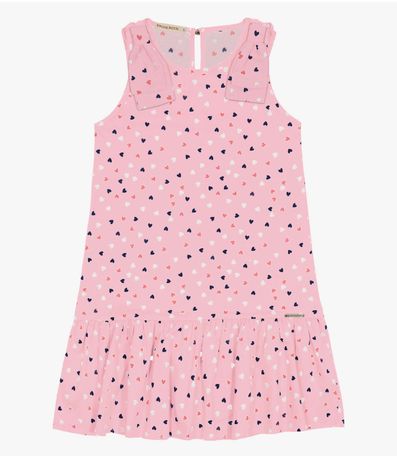 Vestido Infantil Com Laço Trick Nick Rosa