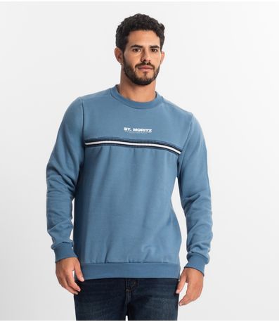 Blusão Masculino Em Moletom Diametro Azul