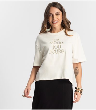 T - Shirt Feminina Endless Bege
