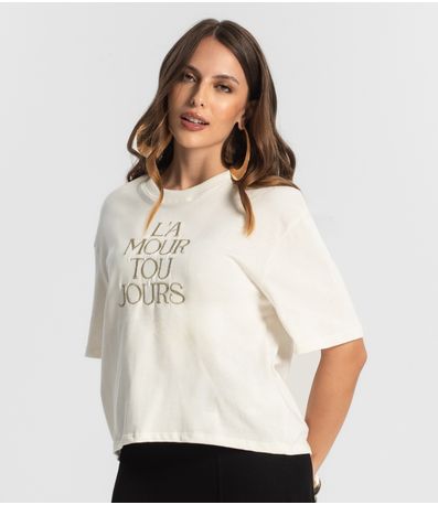 T - Shirt Feminina Endless Bege