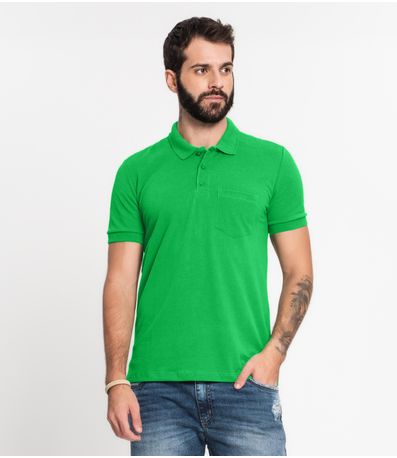 Camisa Polo Piquet Masculina KO Verde