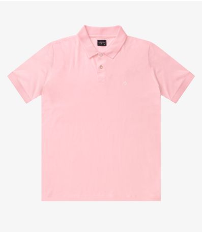 Polo Masculina Cotton Leve Diametro Rosa