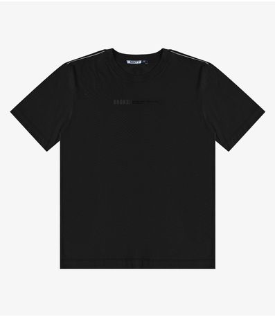 Camiseta Juvenil Em Meia Malha Masculina Minty Preto