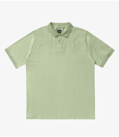Polo Masculina Plus Size Cotton Leve Diametro Verde