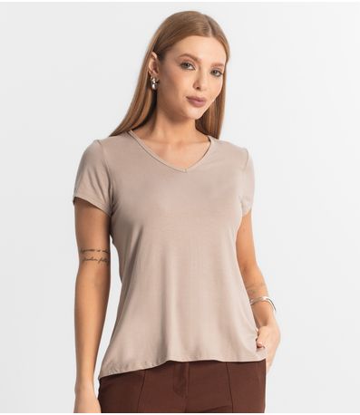 Blusa Feminina Básica Select Marrom