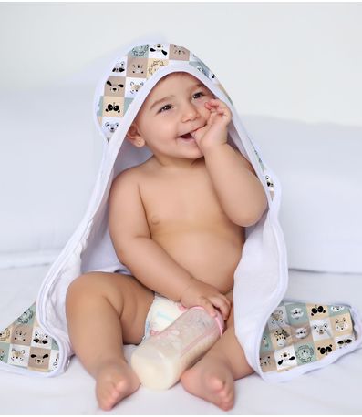 Toalha Com Capuz Bebê Vivaldi Verde