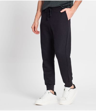 Calça Moletom Masculina Alfaiataria Kohmar Preto